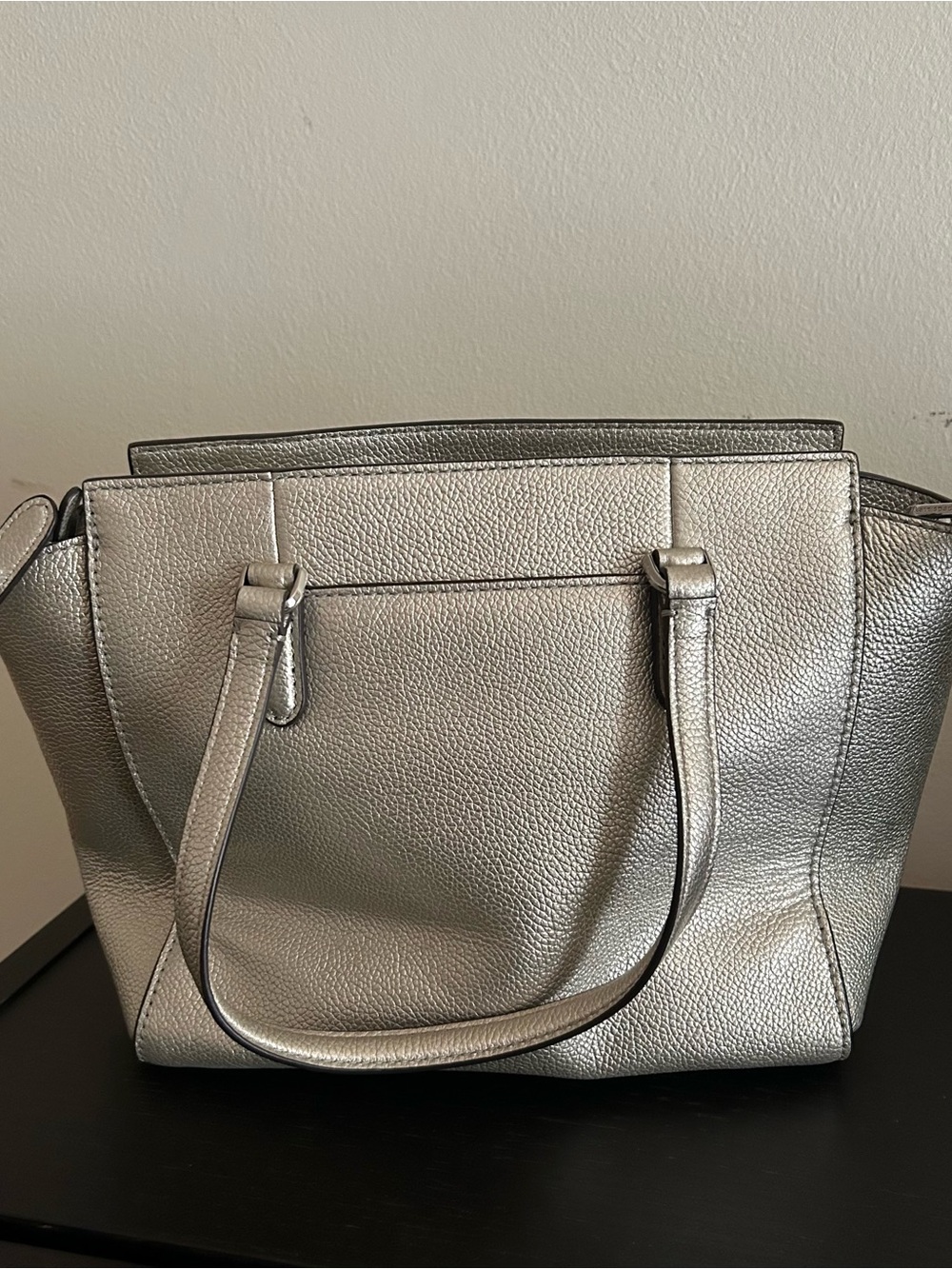Kate Spade Patterson Drive Metallic Champagne Pebbled Leather Bag w/ Strap - Picture 3 of 13